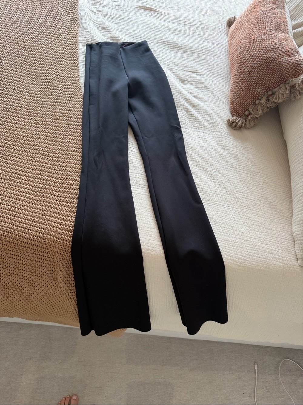Commando high- waisted fitted Women's Black Flared Pants